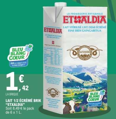 LAIT 1/2 ÉCRÉMÉ BRIK “ETXALDIA”