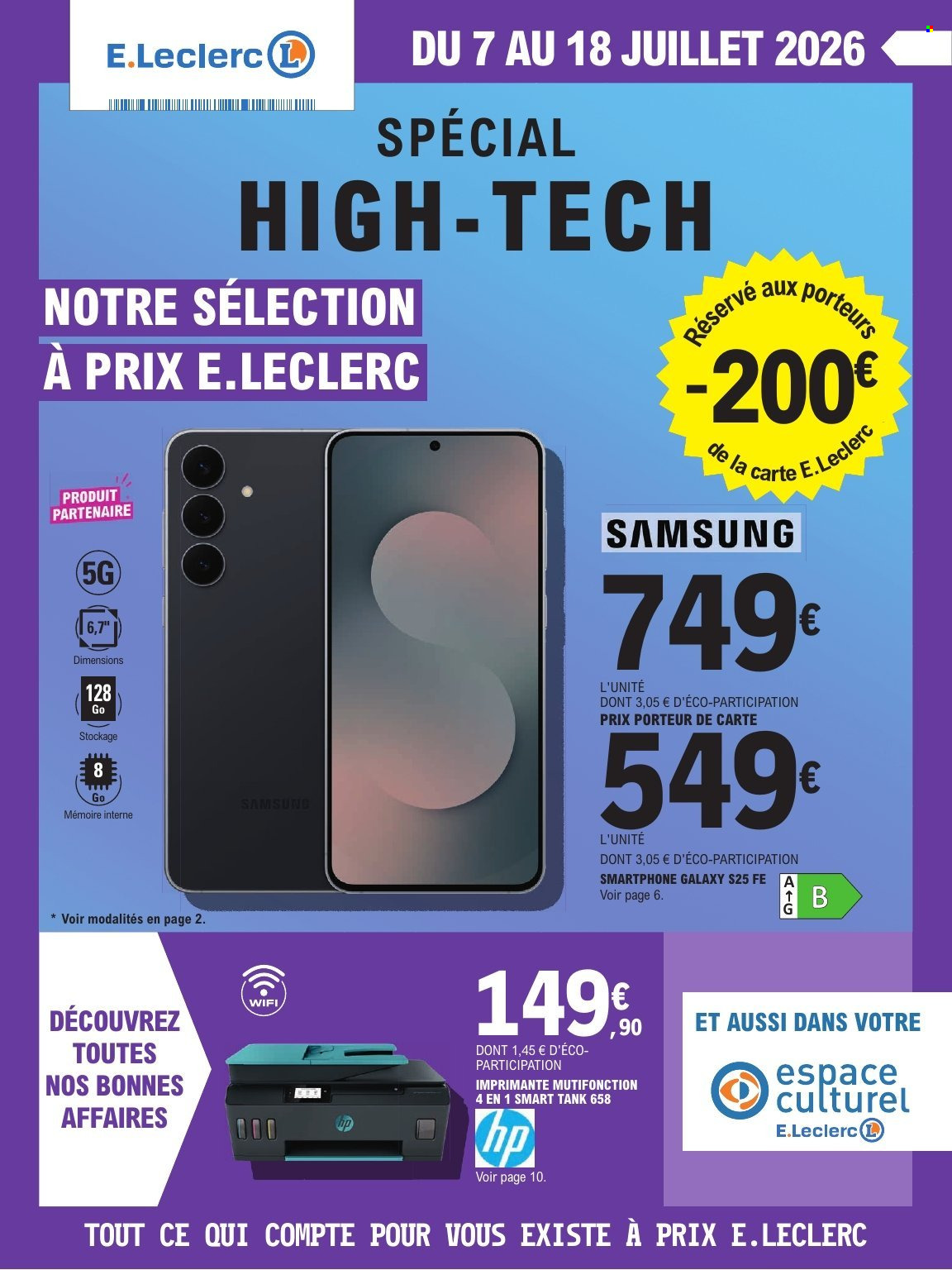 Catalogue E.Leclerc - 07.07.2026 - 18.07.2026. Page 1