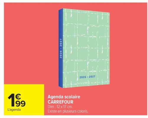 Agenda Scolaire CARREFOUR