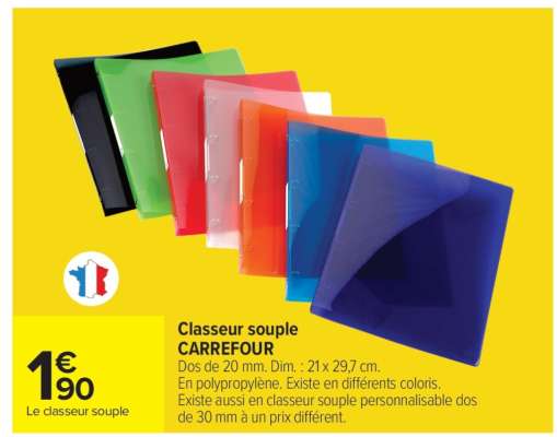 Classeur souple CARREFOUR