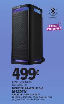 ENCEINTE HIGHPOWER ULT 9AC SONY