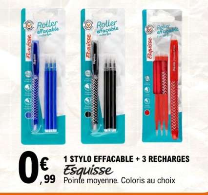 1 Stylo Effacable + 3 Recharges Esquisse