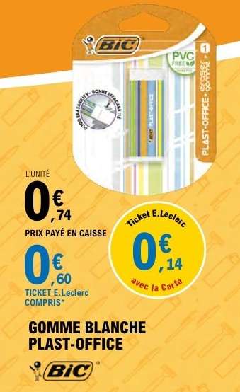 GOMME BLANCHE PLAST-OFFICE