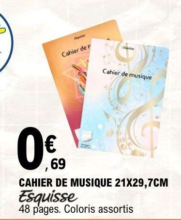 CAHIER DE MUSIQUE 21X29,7CM