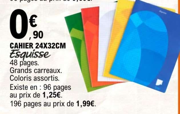 CAHIER 24X32CM Esquisse