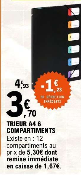 TRIEUR A4 6 COMPARTIMENTS