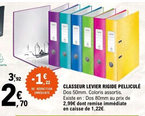 CLASSEUR LEVIER RIGIDE PELLICULE