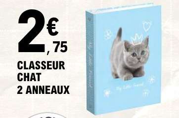 CLASSEUR CHAT 2 ANNEAUX