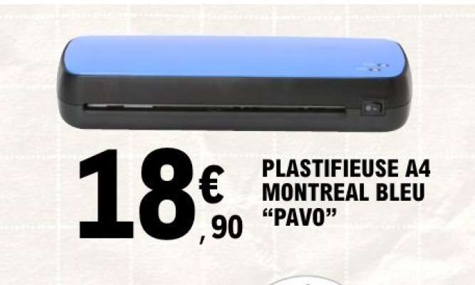 PLASTIFIEUSE A4 MONTREAL BLEU "PAVO"