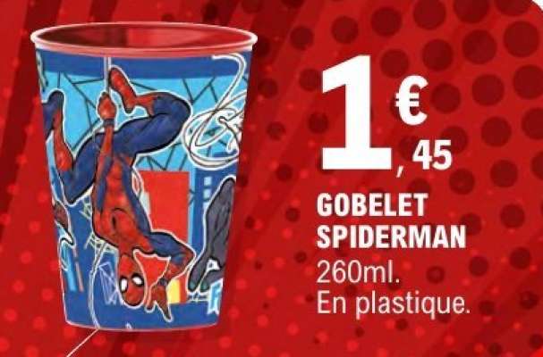 GOBELET SPIDERMAN
