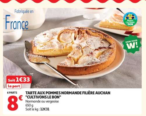 Tarte Aux Pommes Normande Filière Auchan "Cultivons Le Bon"