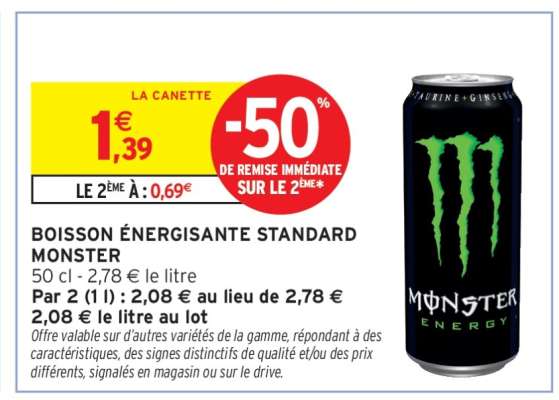 BOISSON ÉNERGISANTE STANDARD MONSTER