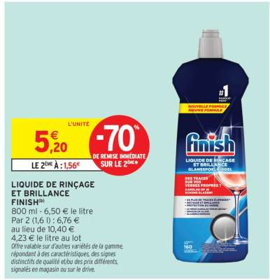 Liquide de rinçage et brillance FINISH