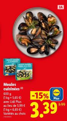 Moules cuisinées