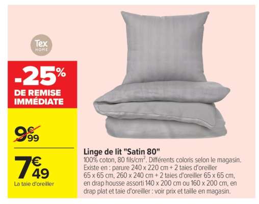 La taie d'oreiller