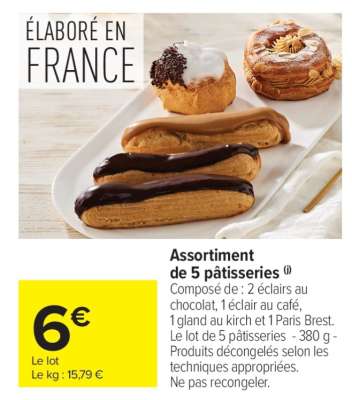 Assortiment de 5 pâtisseries