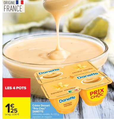 Crème dessert «Prix choc» DANETTE
