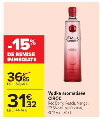 Vodka Aromatisée Cîroc