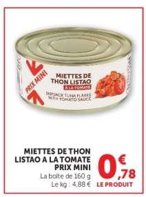 MIETTES DE THON LISTAO A LA TOMATE PRIX MINI