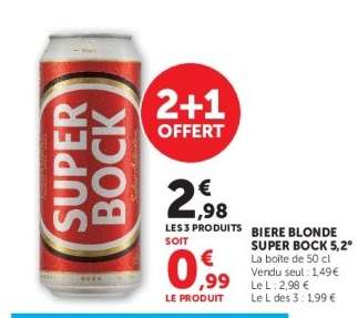 BIERE BLONDE SUPER BOCK 5,2°