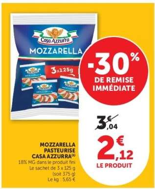 Mozzarella Pasteurise Casa Azzurra