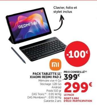 PACK TABLETTE 11" XIAOMI REDMI PAD 2