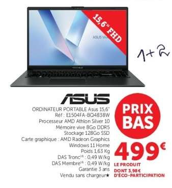 ORDINATEUR PORTABLE ASUS 15.6”