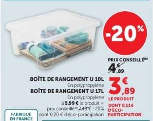 BOÎTE DE RANGEMENT U 10L / 17L