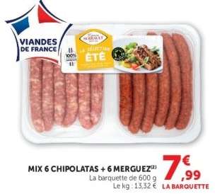MIX 6 CHIPOLATAS + 6 MERGUEZ