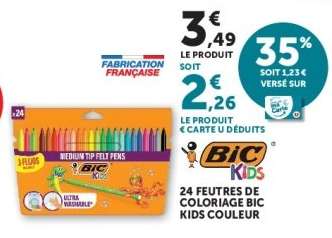 24 FEUTRES DE COLORIAGE BIC KIDS COULEUR