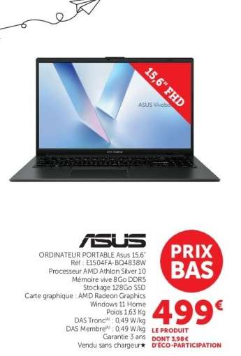 ORDINATEUR PORTABLE ASUS 15.6”