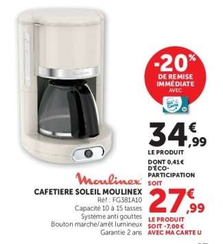 Cafetière Soleil Moulinex