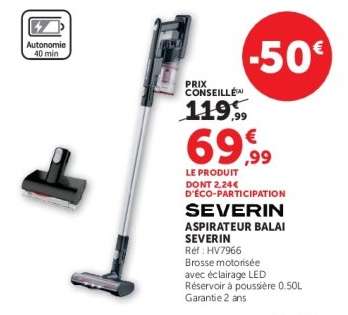 SEVERIN ASPIRATEUR BALAI SEVERIN