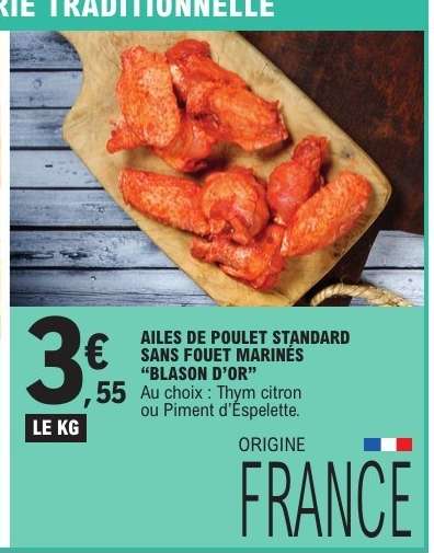 AILES DE POULET STANDARD SANS FOUET MARINÉS 'BLASON D’OR'