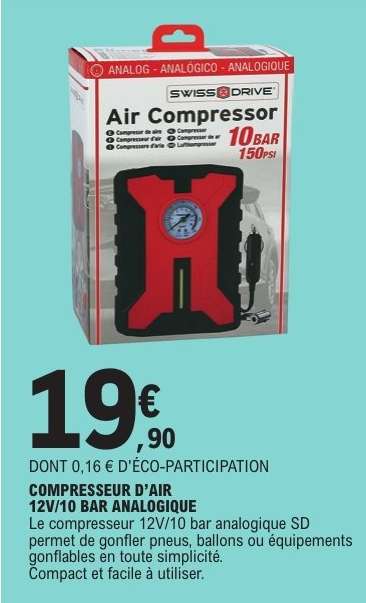Compresseur d'air 12V/10 Bar Analogique