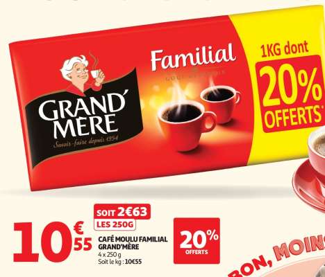 Café Moulu Familial Grand Mère