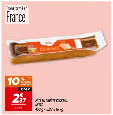 PÂTÉ EN CROÛTE COCKTAIL NETTO