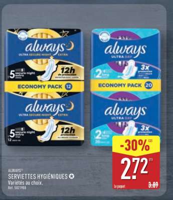 ALWAYS Serviettes hygiéniques