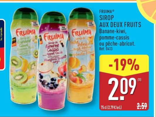 FRUIMA SIROP AUX DEUX FRUITS