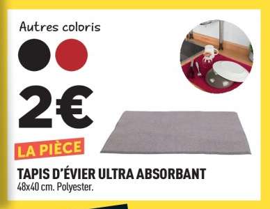 TAPIS D’ÉVIER ULTRA ABSORBANT