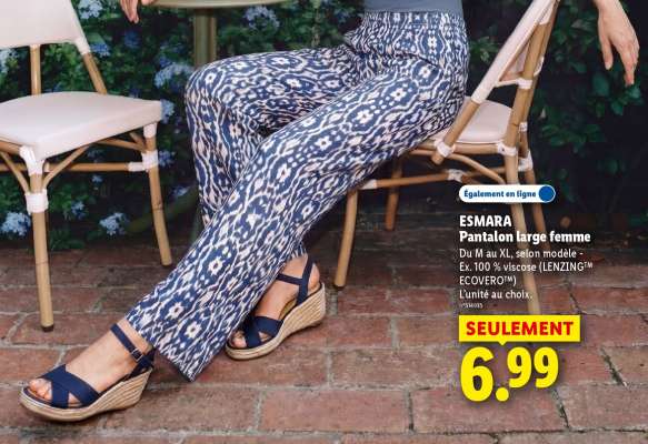 ESMARA Pantalon large femme
