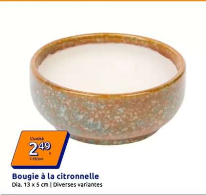 BOUGIE À LA CITRONNELLE