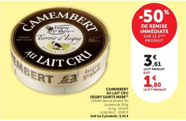 CAMEMBERT AU LAIT CRU ISIGNY SAINTE MÈRE