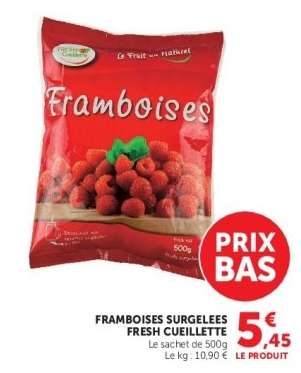 Framboises Surgelées "Fresh Cueillette"