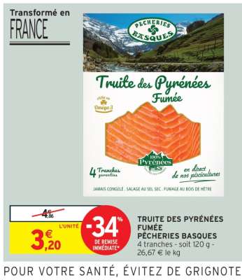 Truite Des Pyrénées Fumée Pêcheries Basques