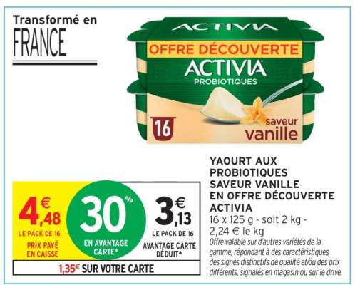 ACTIVIA PROBIOTIQUES saveur vanille