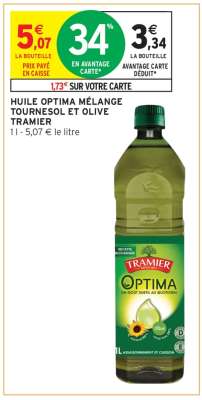 HUILE OPTIMA MÉLANGE TOURNESOL ET OLIVE TRAMIER