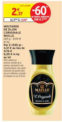 MOUTARDE DE DIJON L’ORIGINALE “MAILLE”