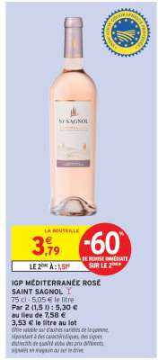 IGP MÉDITERRANÉE ROSÉ SAINT SAGNOL
