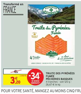 TRUITE DES PYRÉNÉES FUMÉE